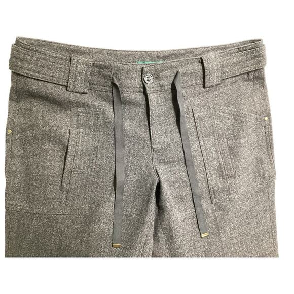 CARTONNIER Anthropologie Pants Size 12 Wide Flare Leg Capri Gray - Picture 2 of 8
